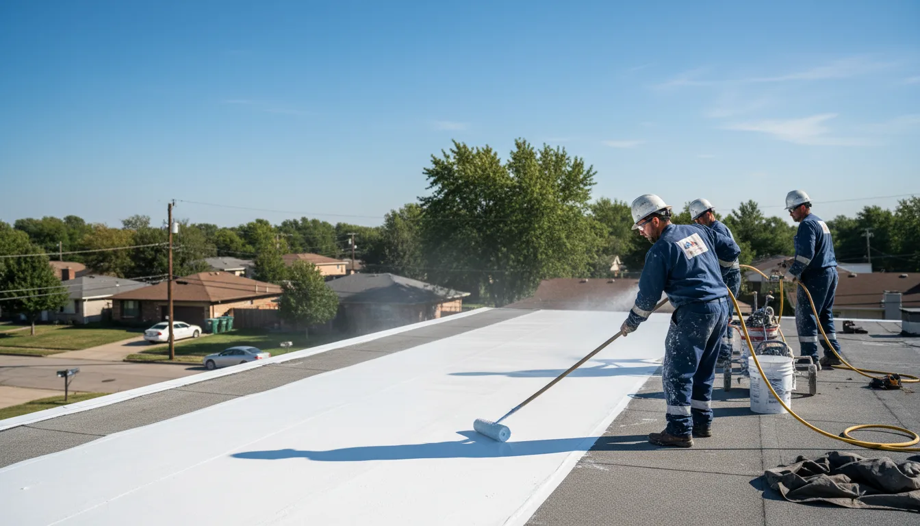 Commercial roof coating in Rutland, IL near me